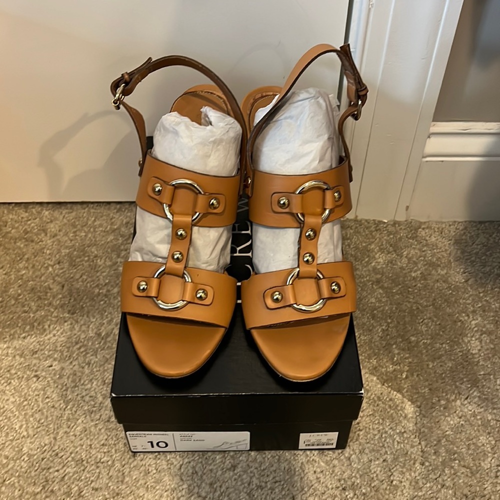 J. Crew equestrian midheel sandals